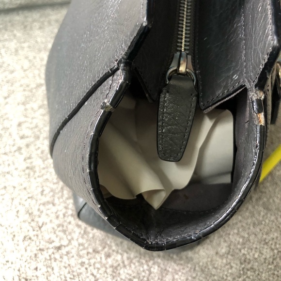 Coach #19926 Graphite/Pink Legacy Textured Leather Candace Carryall - Picture 8 of 9